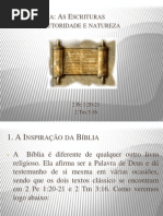 A Inspiração das Escrituras