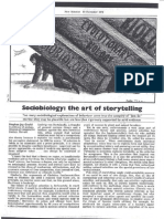Gould, Stephen Jay - 1978 Sociobiology - The Art of Storytelling