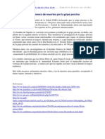 Se Incrementa El Número de Muertes Por La Gripe Porcina