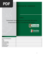 Portafolio de Evidencias Literacidad