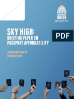 Sky High: Briefing Paper On Passport Affordability' - New Zealand Taxpayers' Union Report