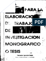 Guía para La Elaboración de Trabajos de Investigación Monográfico o Tesis PDF