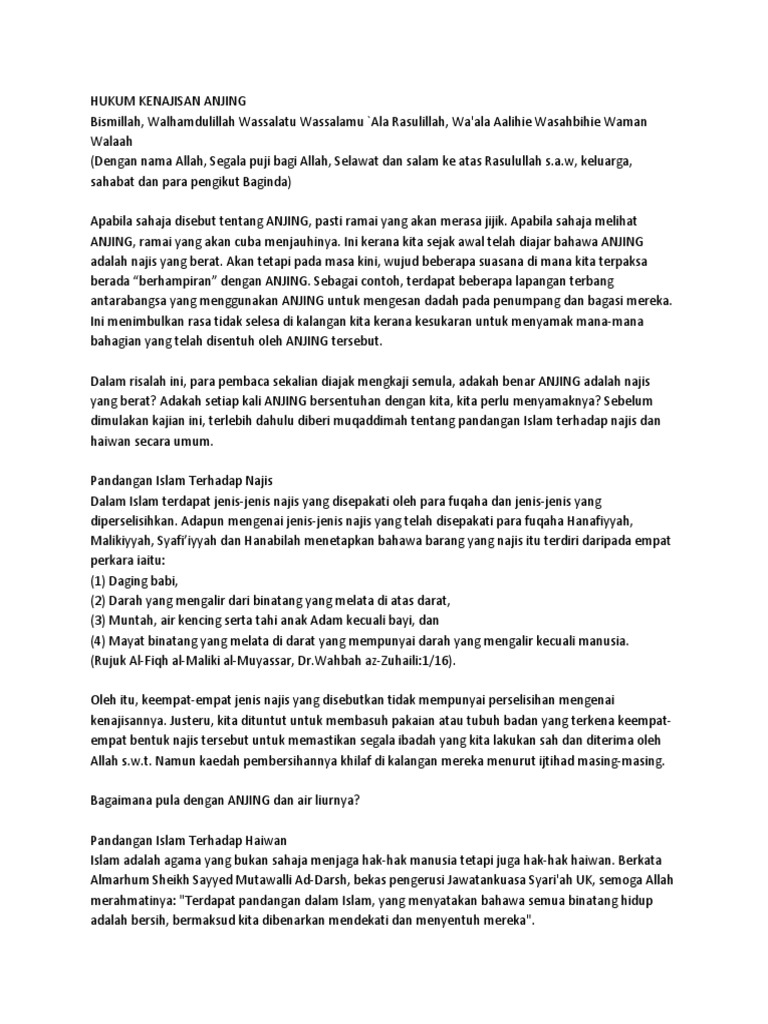 Hukum Kenajisan Anjing Pdf