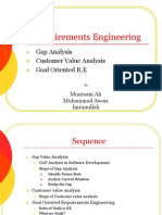 Requirements Engineering: Gap Analysis Customer Value Analysis Goal Oriented R.E