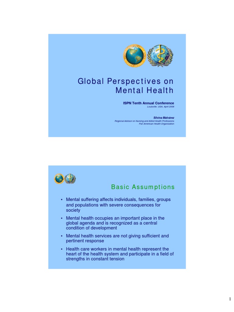 Global Perspectives On Mental Health | PDF | Mental Health | Psychiatry