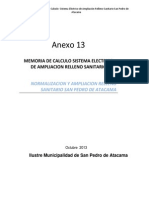 Memoria de Calculo Sistema Electrico de Ampliacion Relleno Sanitario