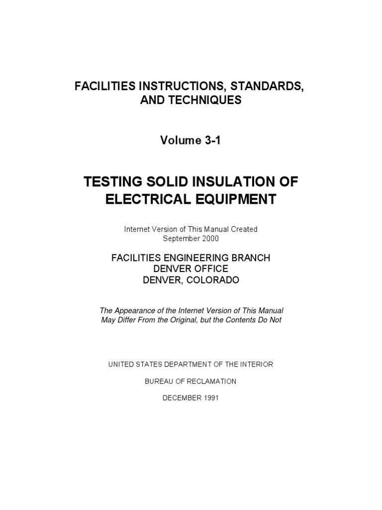 Insulation Testing | PDF | Insulator (Electricity) | High Voltage