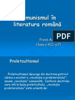 Comunismul În Literatura Română - Frent Adina