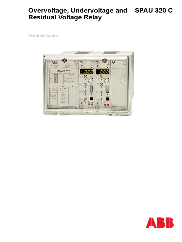 SPAU 320 C Voltage Relay Overview | PDF | Relay | Power Supply