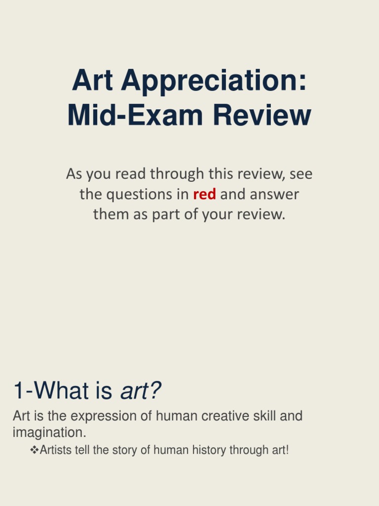 Art appreciation midterm exam quizlet picture