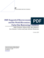 IMF-Supported Macroeconomic Policies and The World Recession: A Look at Forty-One Borrowing Countries