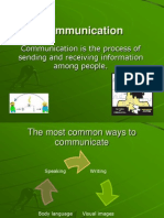 Communication: Communication Is The Process of Sending and Receiving Information Among People