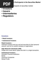 Investors Issuers Intermediaries Regulators: Four Important Participants of Securities Market