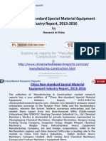 China Non-Standard Special Material Equipment Industry Report, 2013-2016