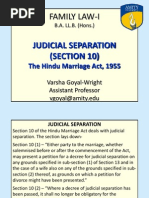 Family Law-I: Judicial Separation (SECTION 10)