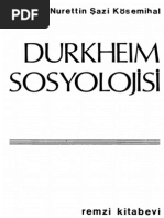 Nurettin Şazi Kösemihal - Durkheim Sosyolojisi PDF