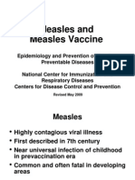 Measles and Measles Vaccine Epidemiology and Prevention