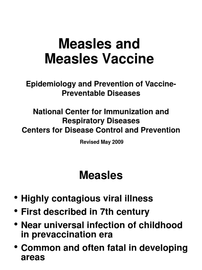 Measles and Measles Vaccine | PDF | Measles | Vaccines