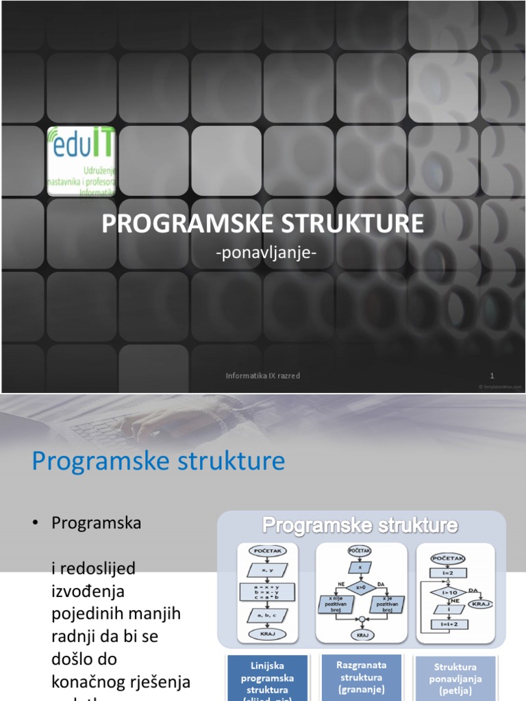 Programske Strukture - Ponavljanje | PDF
