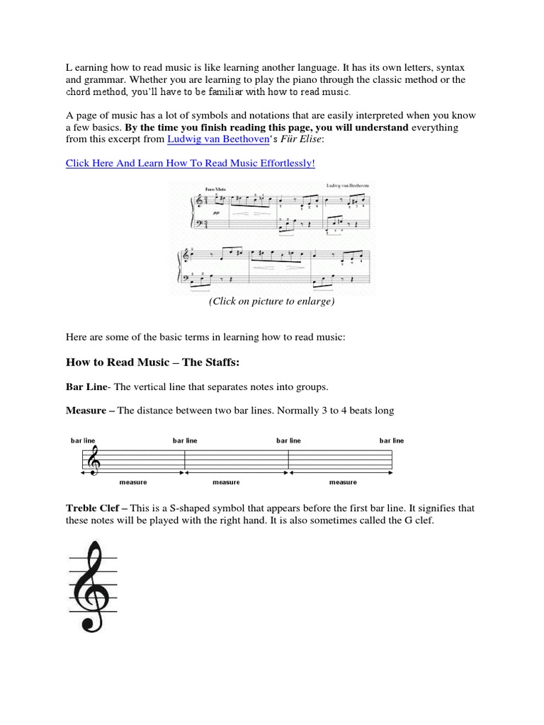 Learning how to read music pdf tempo musical notation