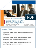 1913 Control Testing in SAP - IT, Financial, and Operational Auditing