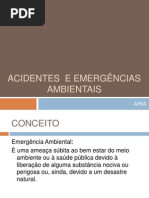 Acidentes  e emergências ambientais