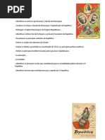 Objectivos HGPpara o Teste Queda Da Monarquia