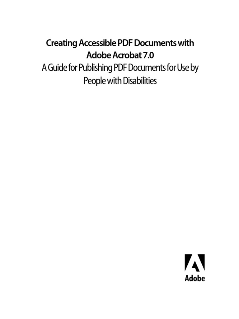 A Guide For Publishing PDF Documents For Use by People With ...