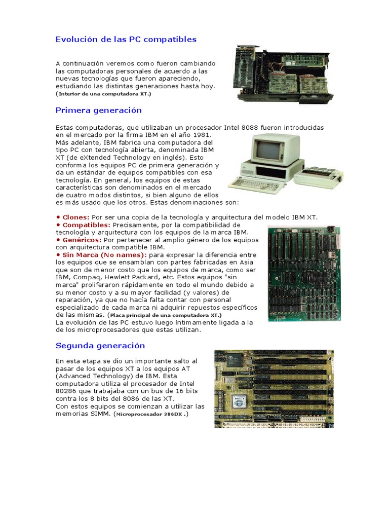 Tipos de procesadores en computadoras | PDF | Compatibles con PC Ibm ...