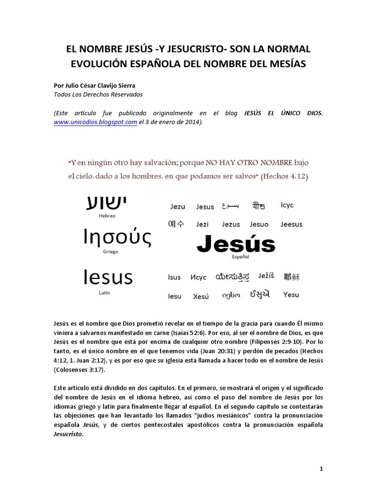 Jesus Jesucristo Pdf