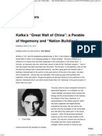 Kafka's "Great Wall of China" A Parable of Hegemony and "Nation