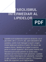 Metabolismul Intermediar Al Lipidelor