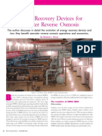 Introduction To Energy Recovery Device (ERDs) For SWRO Systems