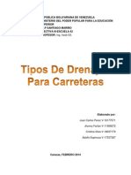 Tipos de Drenajes para Carreteras