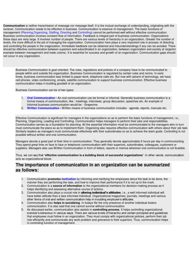 Effective Business Communication | PDF | Interpersonal Communication ...