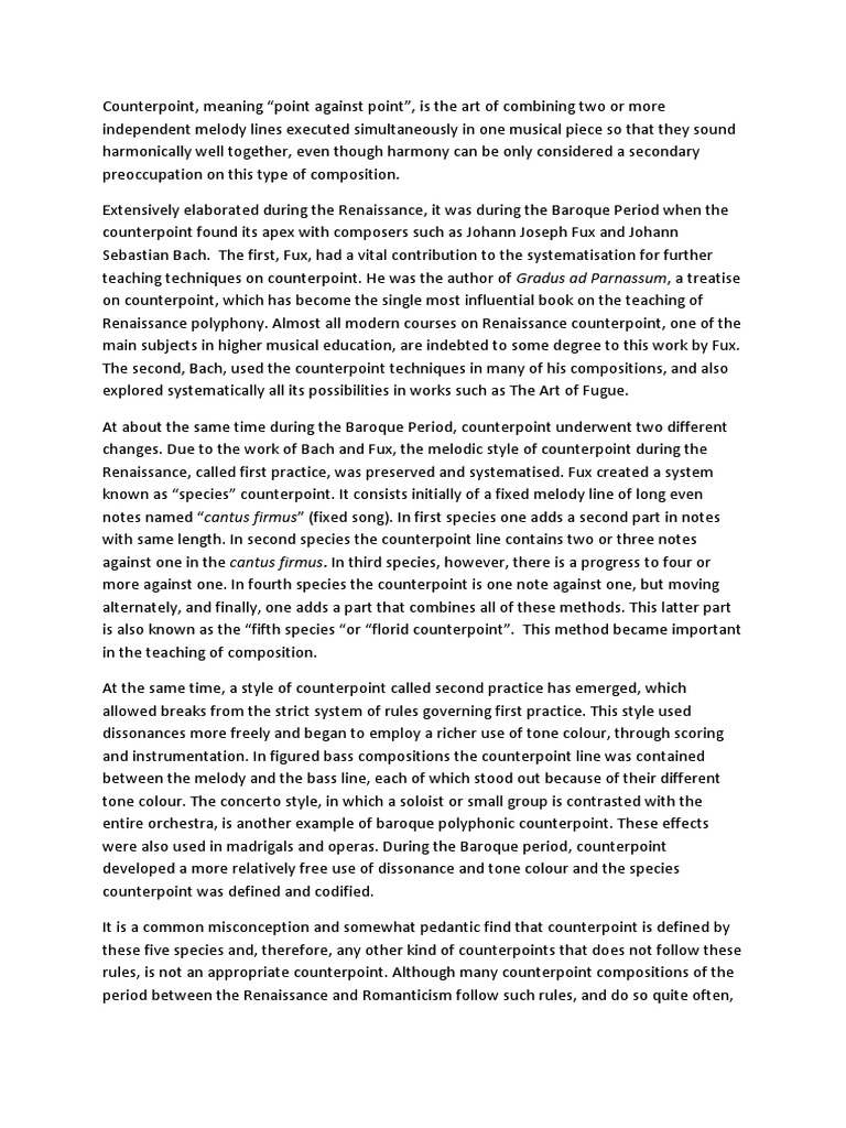 Examples of counterpoint in writing image