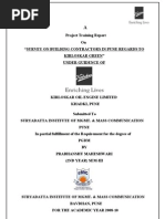 Download A Survey Report on Kirloskar oil engine ltd By Prabhanshu Maheshwari by Prabhanshu M SN20641151 doc pdf