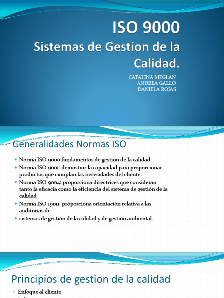Fundamentos del Sistema ISO 9000 | PDF | Gestión de la calidad | Iso 9000