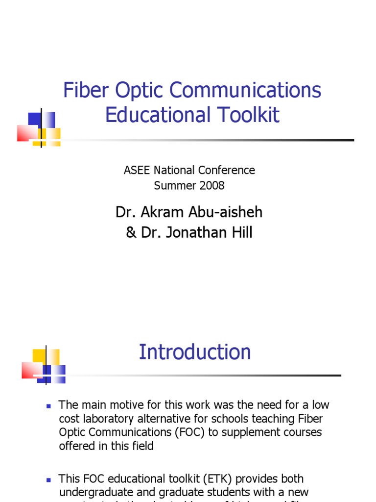 Fiber Optic Communications Educational Toolkit | PDF | Electronic ...