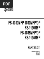 Kyocera FS1035MFP - 1135MFP Parts List