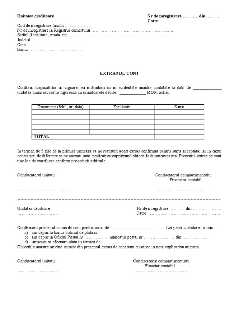 Extras de Cont Clienti | PDF