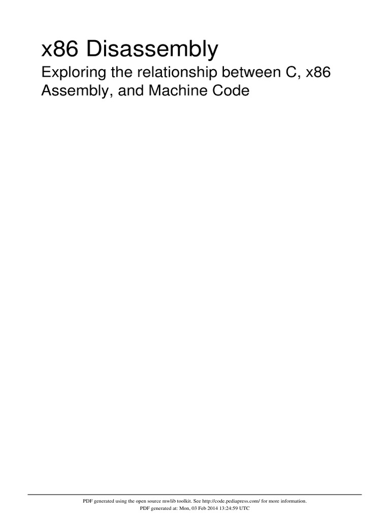 x86 Disassembly and Decompilation Guide | PDF | Assembly Language ...