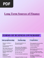 Long Term Sources of Finance