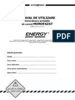 Carte Tehnica Generator Curent Energy