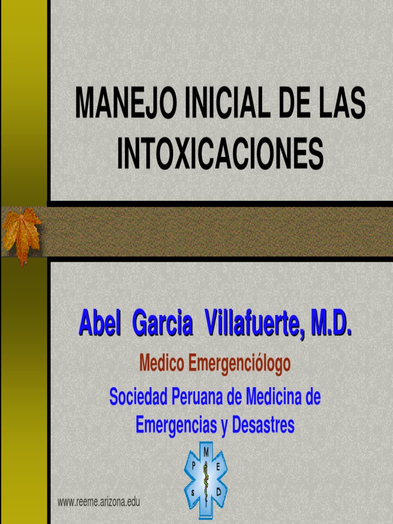 Manejo Inicial de Intoxicaciones Médicas | PDF