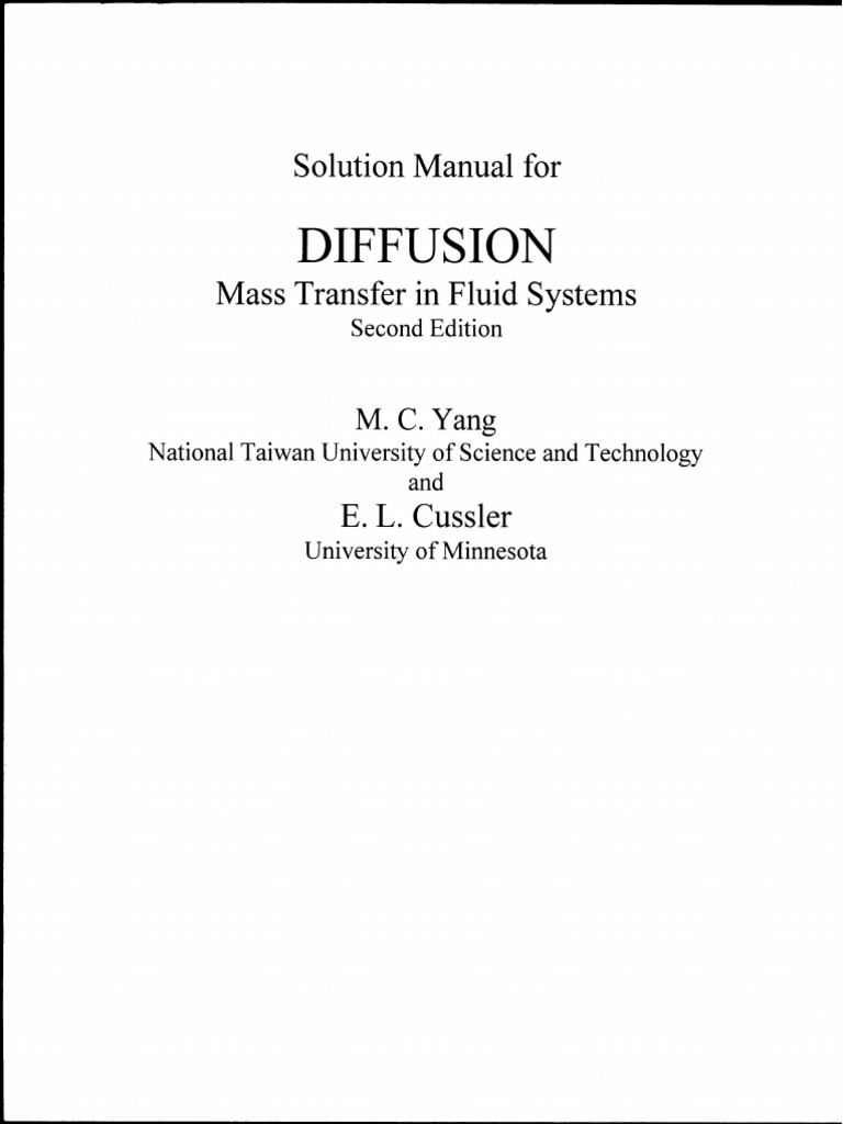 Diffusion 2 e Cussler | PDF