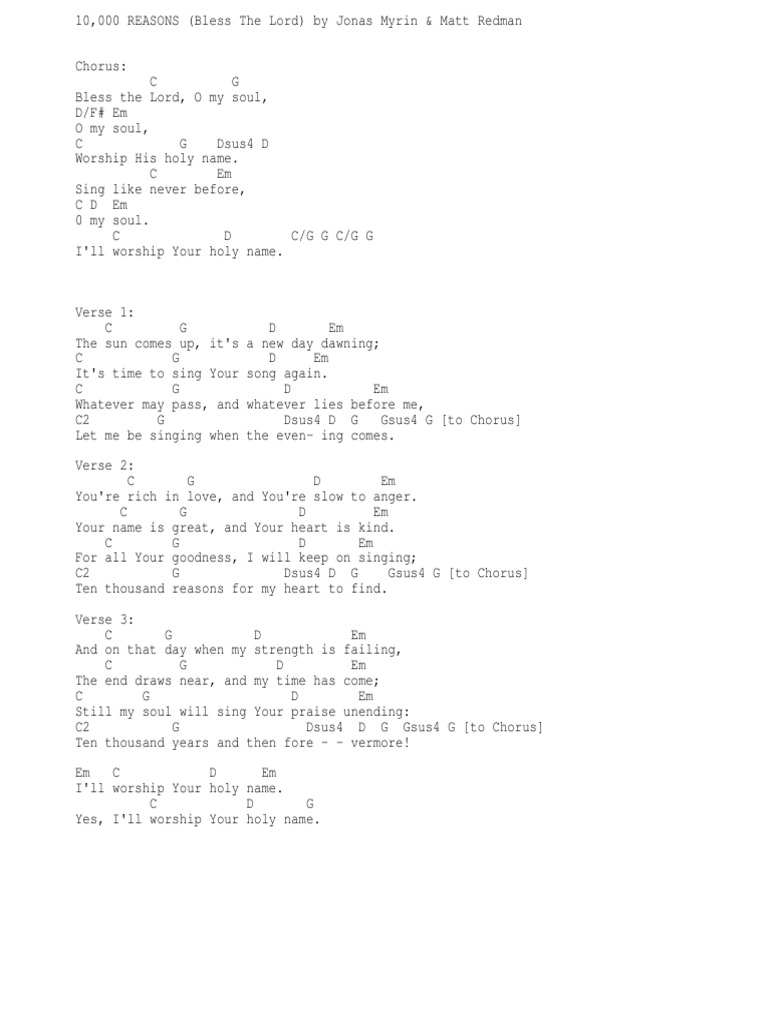 Reasons Guitar Chords | PDF