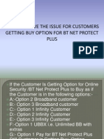 Steps To Solve The Issue For Customers Getting Buy Option For BT Net Protect Plus