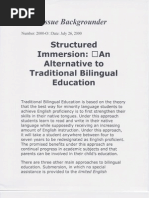 Download Structured Immersion An Alternative to Traditional Bilingual Education by Independence Institute SN20648385 doc pdf