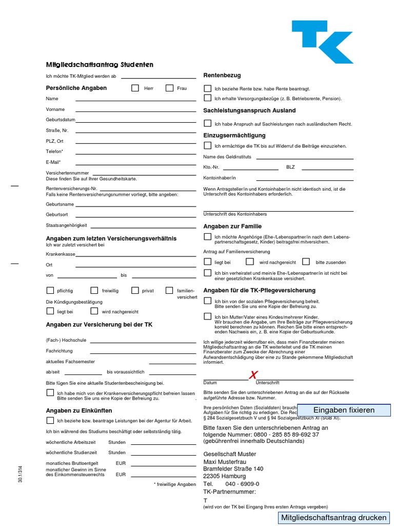 Mitgliedschaftsantrag Fur Studenten De